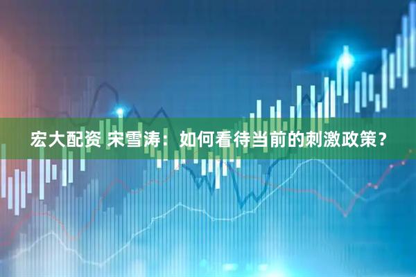 宏大配资 宋雪涛：如何看待当前的刺激政策？